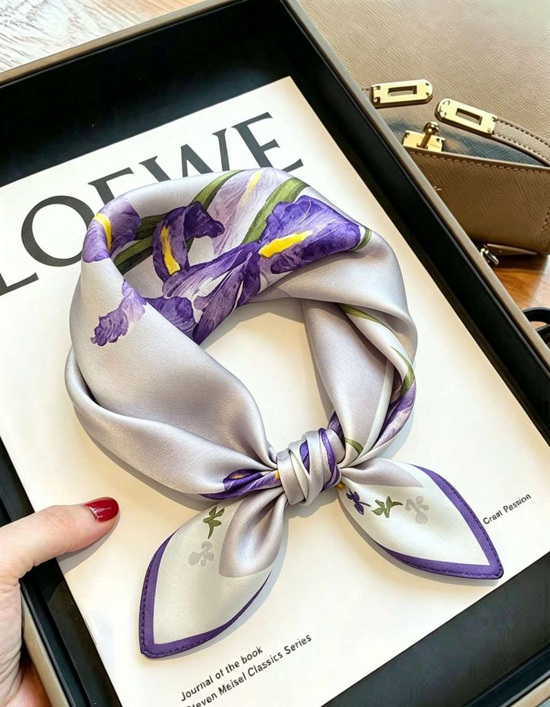 [111 Mulberry Silk] Silk Silk Scarf Spring Fashion Versatile Silk Square Scarf High-end Scarf Women