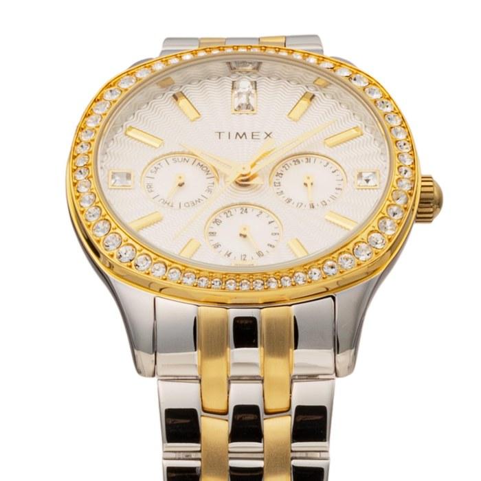 TIMEX Trend Watch Quartz Water Resistant Mineral Glass Silver/Gold Dial TW2W17900 Unisex Silver/Gold