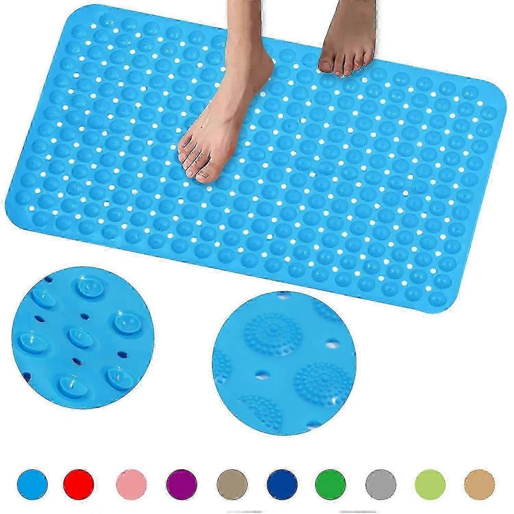 Home Anti Slip Shower Floor Bath Mat Bathroom Mat Suction Cup Massage Point - XN