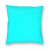 Aqua Cyan Solid Color Pillowcase Polyester Linen Velvet Pattern Zip Decor Throw Pillow Case Car Cushion Cover