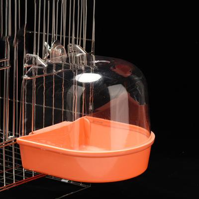 Bird Bathtub Water Injection Hole Washing Dry Cleaning Plastic Thicken Parrot Bath Box Bird Supplies