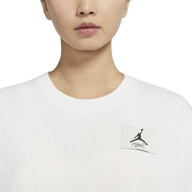 Jordan Drop Shoulder Sleeve T Shirt Women's White DD7058-100
