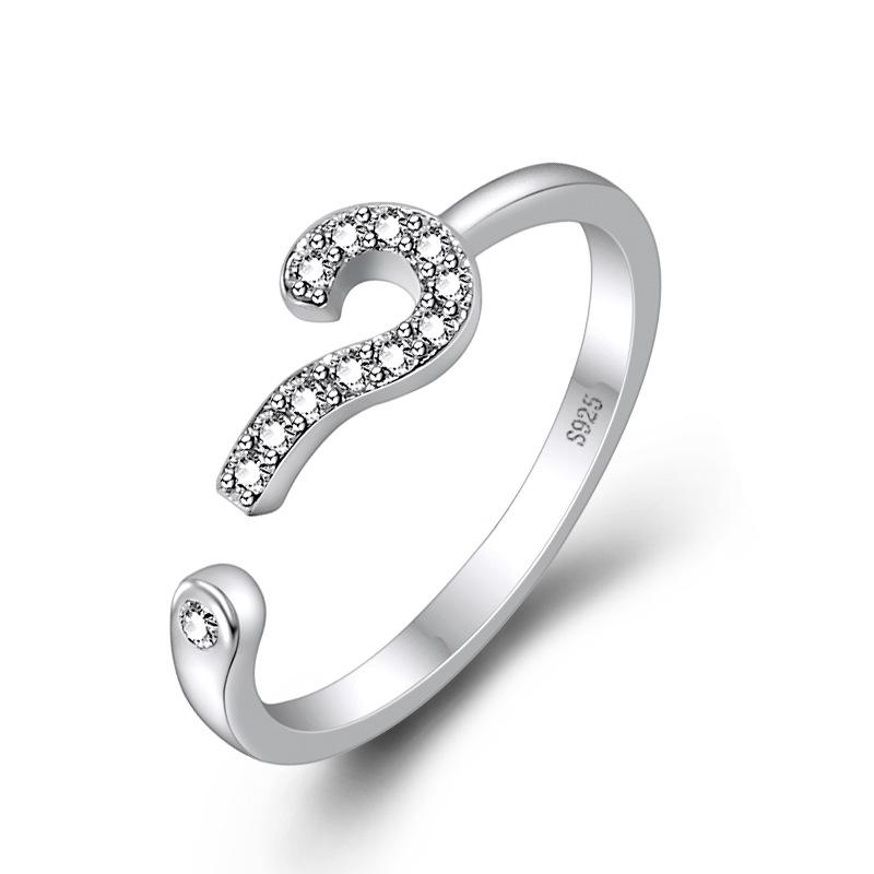 Hot 925 Sterling Silver Ring AAA Zircon Adjustable Simplicity Fashion Exquisite Women Jewelry Accessories Wedding Party Gift