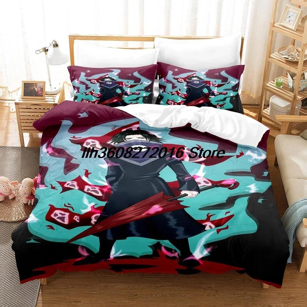 3D Tisk Anime HUNTER×HUNTER Feitan Ložní Set Jednolůžkový Twin Plný Queen King Size Ložní Set Aldult Dětská Ložnice Sady Povlečení