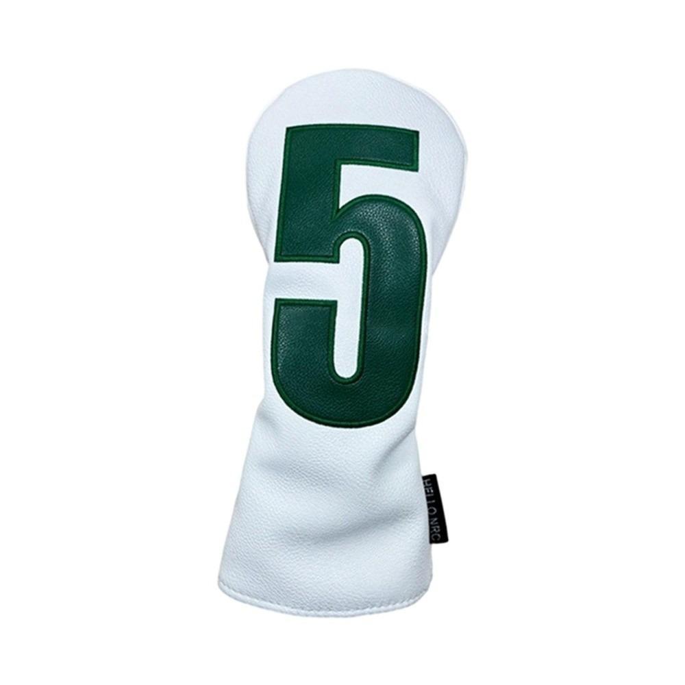 PU Leather Golf Club Cover 1 3 5 U Embroidered Portable Driver Fairway Multifunctional Golf Club Head