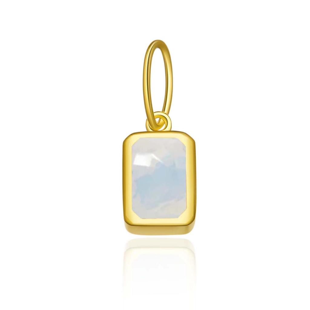 12 Birthstone Colored Zircon Square Pendant Necklace, S925 Sterling Silver, European & American Style