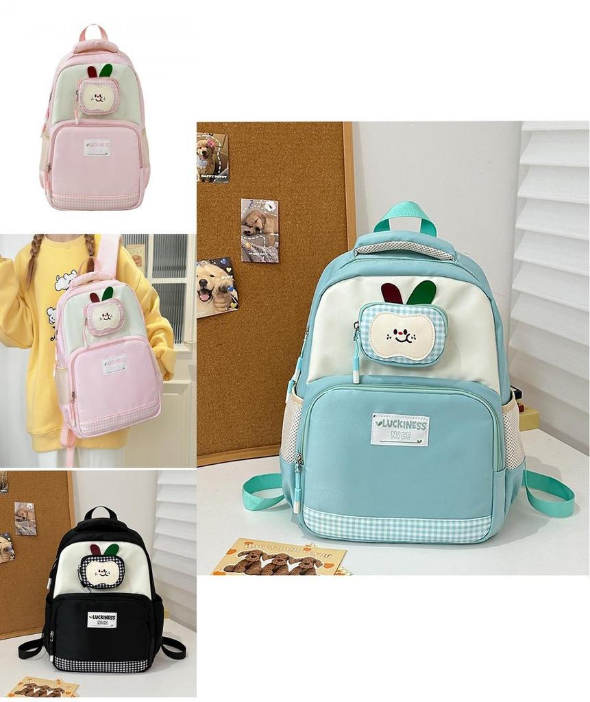 Stylish Cartoon Large Capacity Backpack For Students With Comfortable Shoulder Straps And Nylon Material For School Use