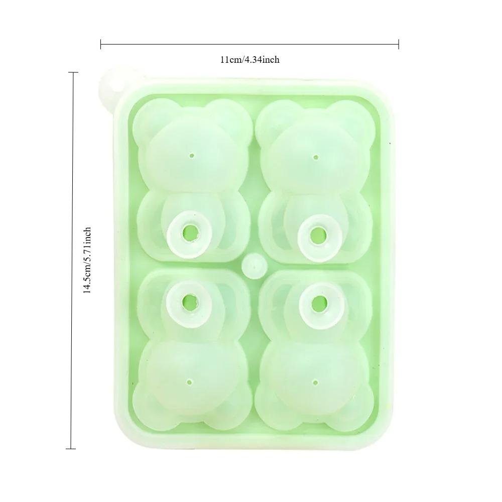1ks Medvědí forma na ledové kostky Silikonová forma na ledové kostky Mražená forma na ledové kostky Medvěd Mražená káva Mléko Čaj Forma na led Ledový balíček