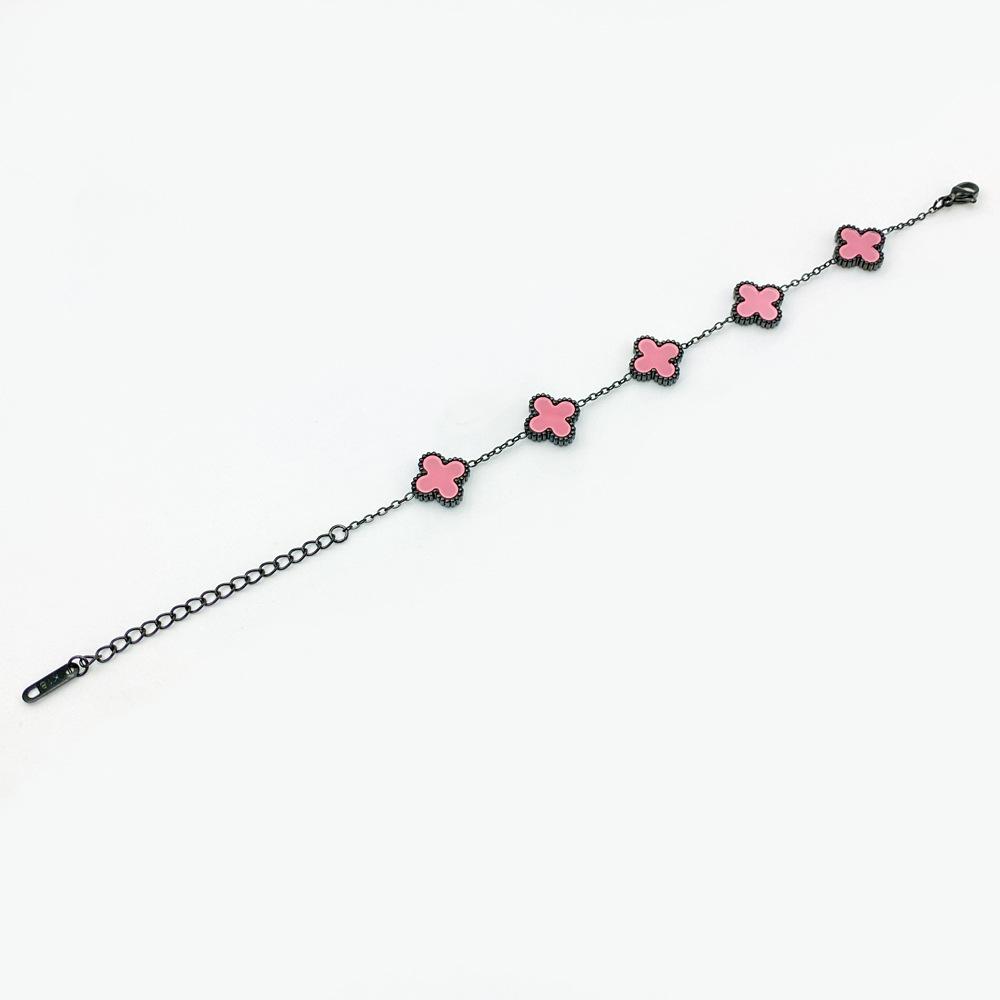 Fashion Black Four-leaf Clover 13MM Bracelet High-grade Fashion Ladies Four-leaf Clover Bracelet