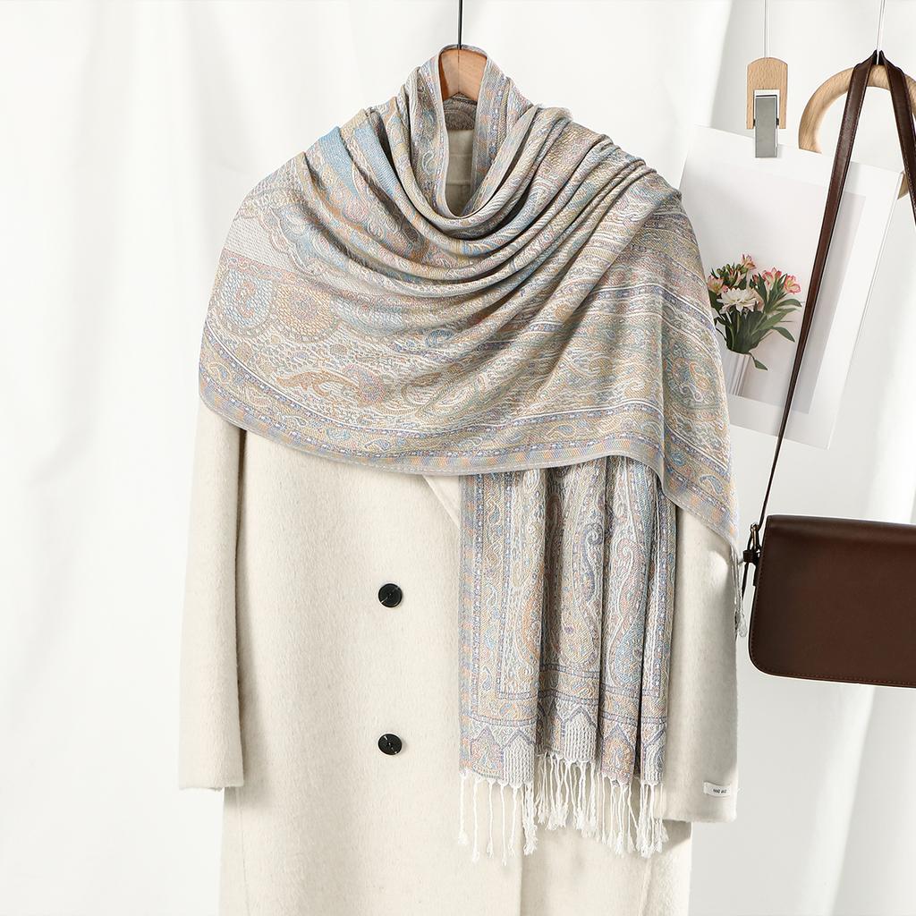 Bohemia Paisley Pashmina Hijab Scarf Woman Muslim Hijabs Cashmere Shawl Female Foulard Turban Head Wraps Headband Luxury Brand