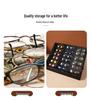 Eyeglasses & Jewelry Display Box with 18 Compartments and Stand