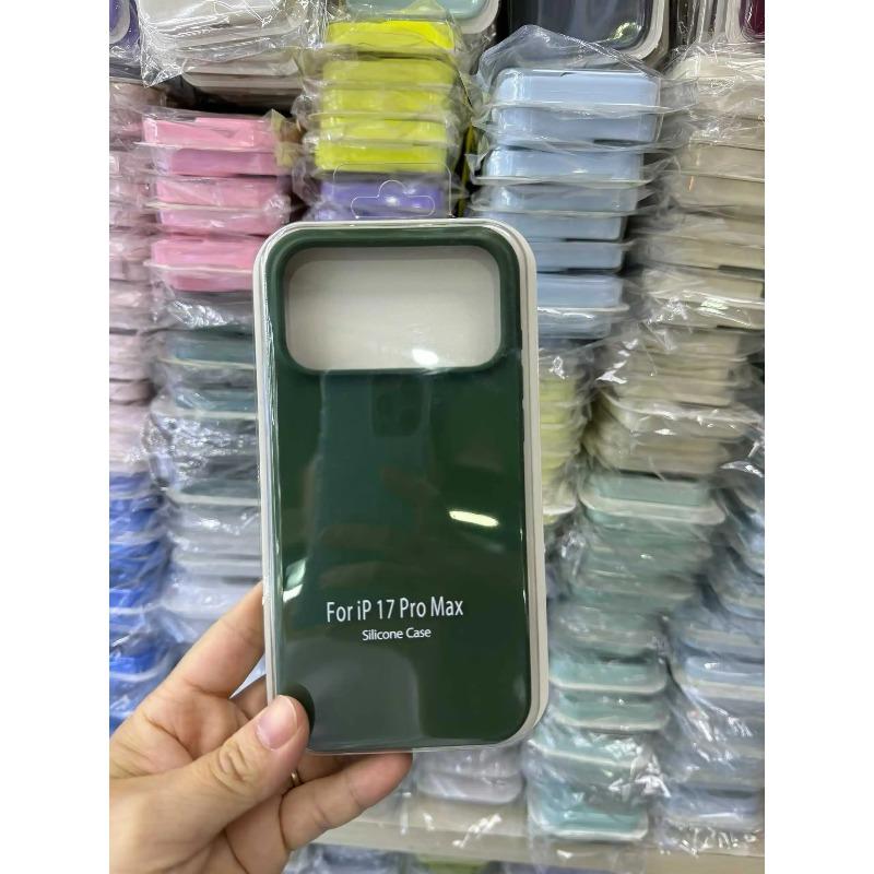 INS Style Candy Color Liquid Silicone Skin Feel Case For iPhone 17 Pro Max 16 15 14 Camera Touch Button Protection With Box Anti-Fall Non-Slip Cover