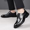 Fashion Brand Men's Business Wedding Party Formal Leather Shoes Soft Comfortable Non Slip Sole Casual Oxford Shoes Lace Up Driving Shoes