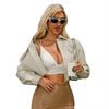 Spring and Autumn new loose casual leather jacket women's long-sleeved single-breasted women's short jacket lapel fashion