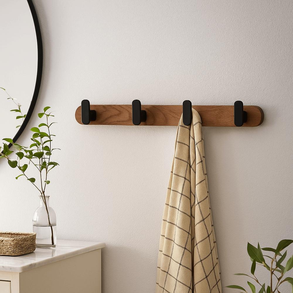 Multi-Purpose Wooden Hanger Hook Waterproof Wall Hook Modern Design Door Hooks  Bedroom