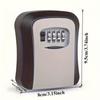 2pcs Ultra-secure Flip-top Key Lock Box with Sliding Cover Holds up to 8 Keys Features a Durable Metal and Plastic Construction