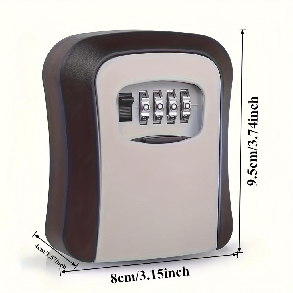 2pcs Ultra-secure Flip-top Key Lock Box with Sliding Cover Holds up to 8 Keys Features a Durable Metal and Plastic Construction