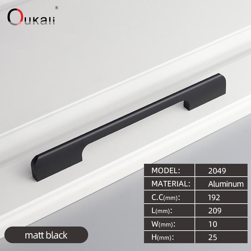 Oukali 400mm Good Quality Modern Contemporary Furniture Simple Cabinet Wardrobe Cabinet Door Drawer Aluminum Alloy Long Handles