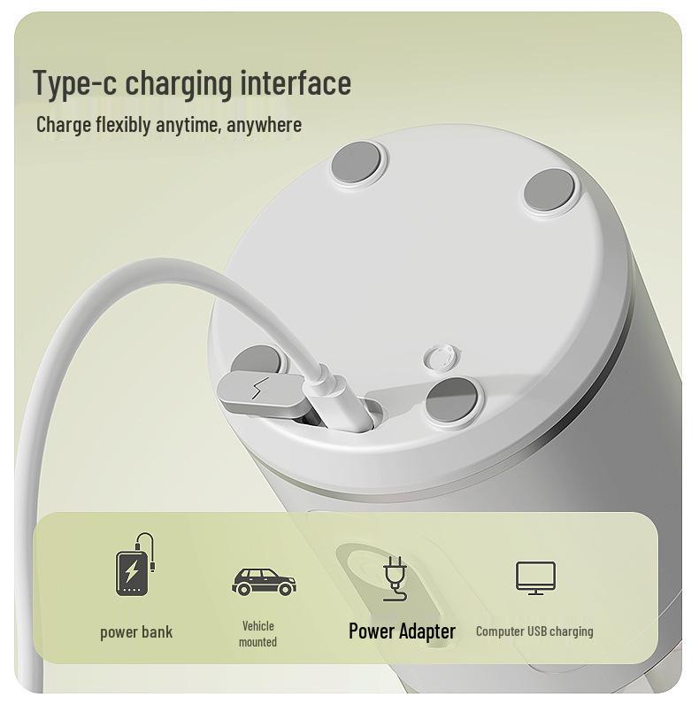 Portable Wireless Multifunctional Mini Juicer & Ice Crusher with Digital Display
