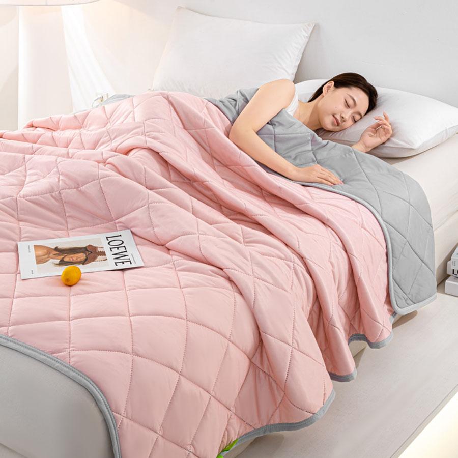 Summer Thin Comforter Soft Air-Conditioned Four Season Comforter Machine Washable Single Double Blanket Ultrasonic Quilted Quilt
