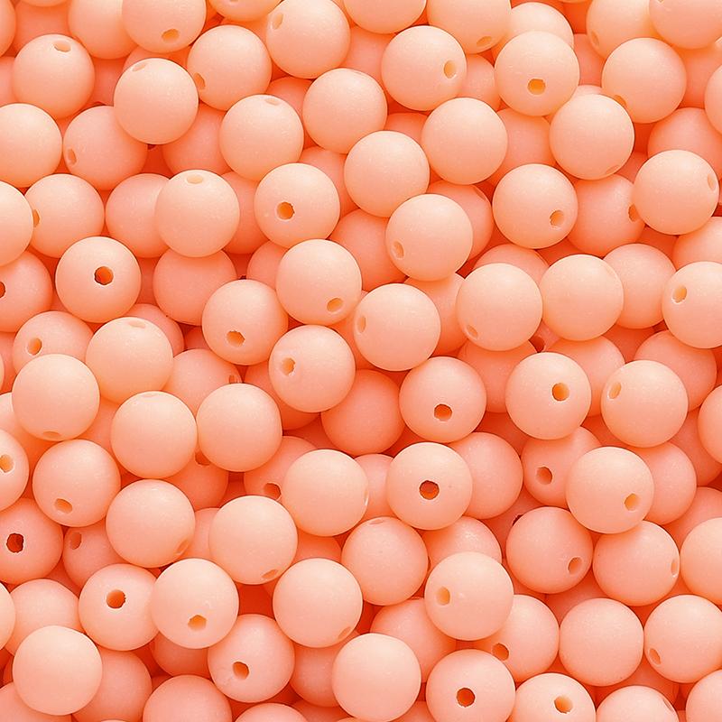23-500Pcs Acrylic Beads Solid Colored Frosted Round Beads For DIY Bracelet Necklace Jewelry Making Accessories