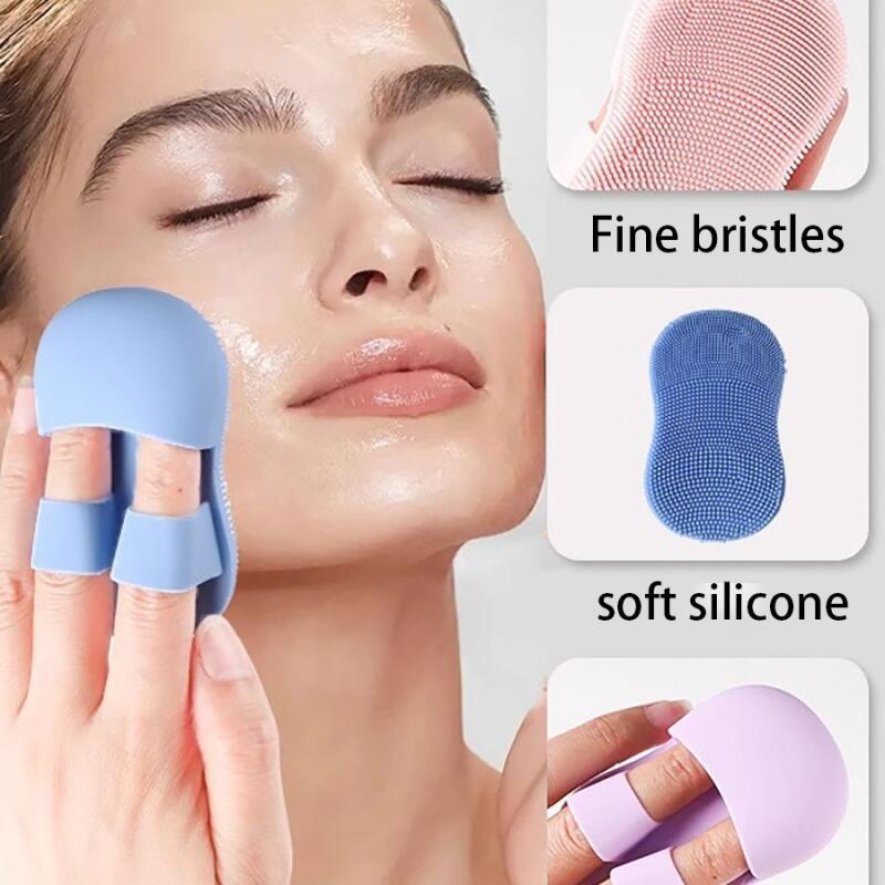 Xiaomi Mini Finger Facial Cleansing Brush, Soft Silicone Massage Brush for Makeup Remover Face Washing, Portable Facial Cleaning Tool