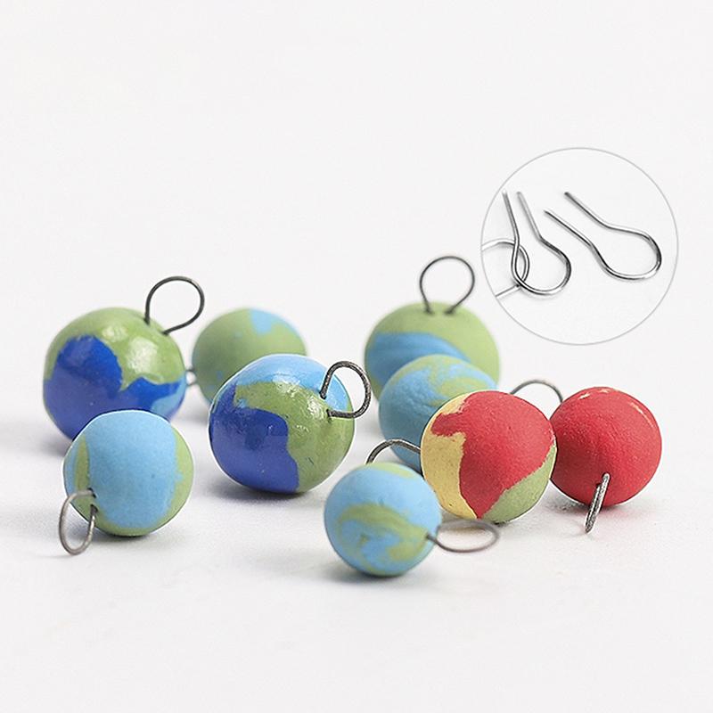 50/100Pcs Pottery Hanging Burning Needle Ring High Temperature Resistant Material DIY Ceramic Jewelry Hanging Ring Pottery Tools