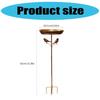 Outdoor Bird Bath Bowl with Bird Ornament for Garden Decors Sturdy Metal Construction Stable Prongs Base