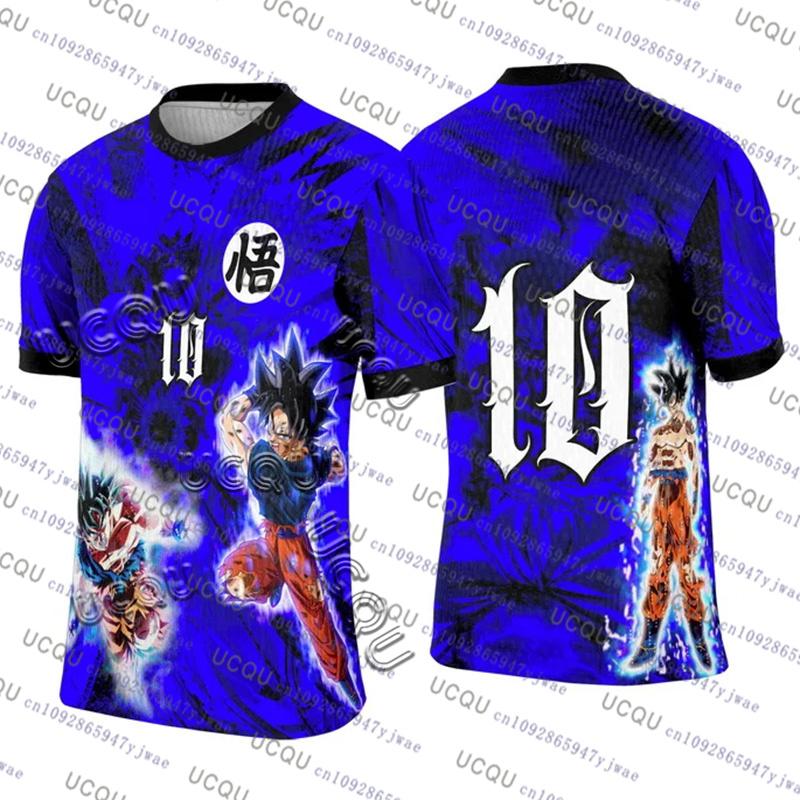 

2026Japanese Anime Football Jersey Dragon Ball Men/Women Oversize Tshirt Summer Sport Breathable Bandai Cosplay Tshirt M