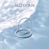 Modian Authentic 925 Silver Round Circle Slim Finger Ring for Women Simple Geometric Rings Fashion Fine Jewelry Bijoux
