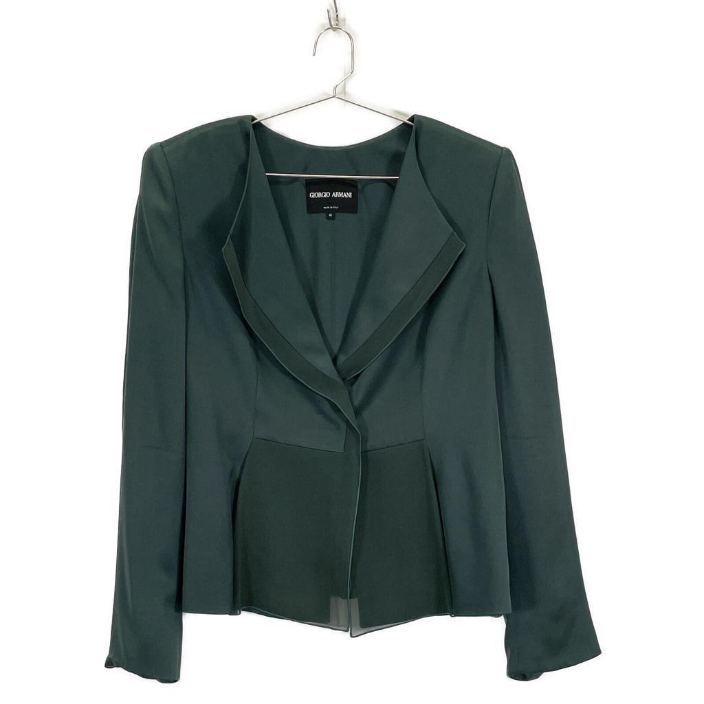Giorgio Armani Green 2011 JAG13T JA113 Silk Jacket Jacket 46 greenUsed