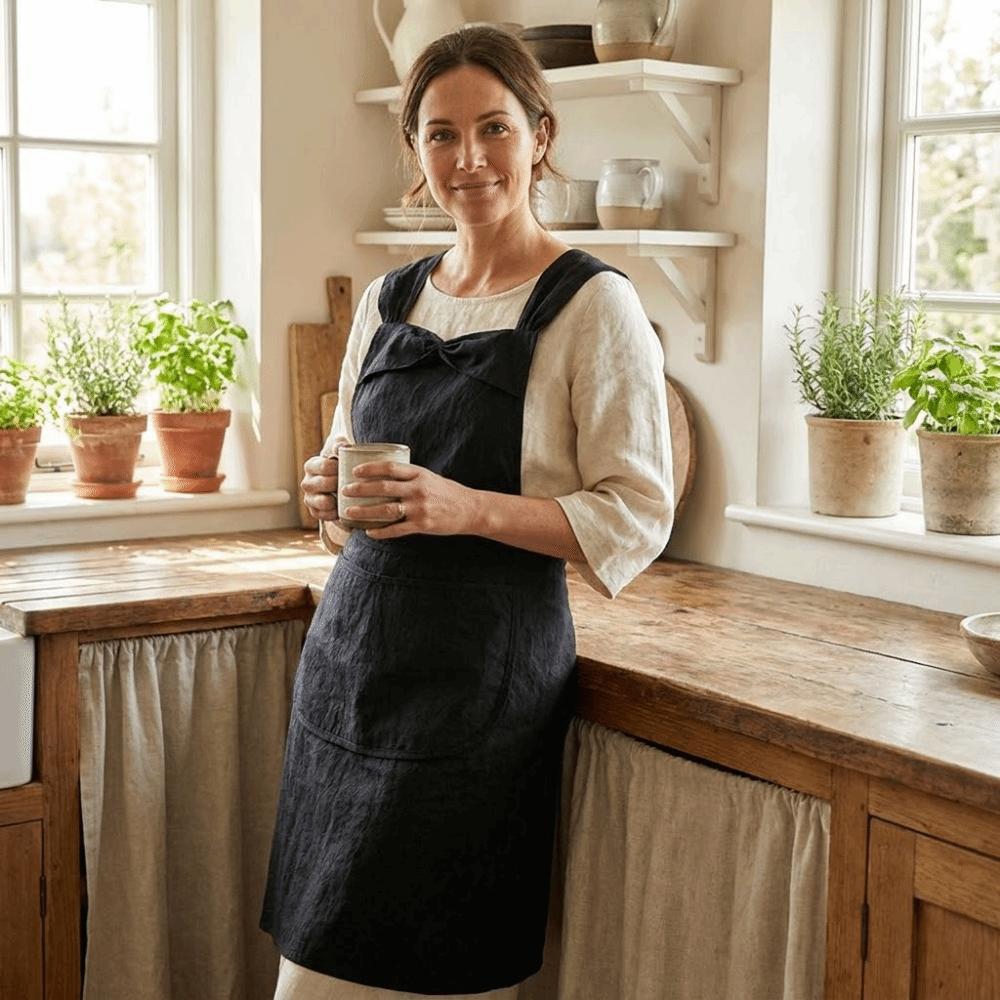 Adjustable Waterproof Apron Small Fresh Catering Work Uniform Comfortable Kitchen Apron Restaurant