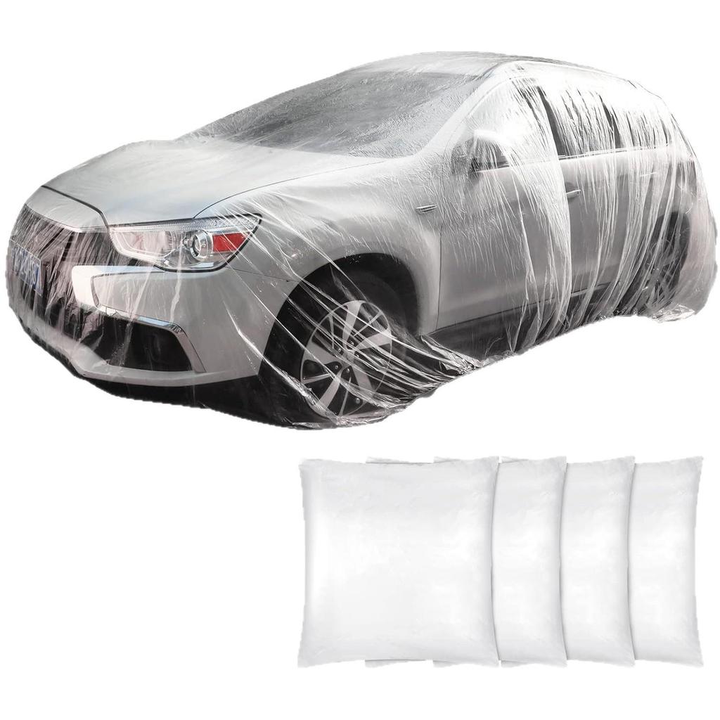 Thickened Transparent Disposable Car Cover - Rainproof & Dustproof Protection Set