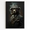 Gentleman Frog Vintage Portrait Print Poster Frog Wearing Clothes Print Renaissance Animal Portrait Canvas Painting Funny Poster