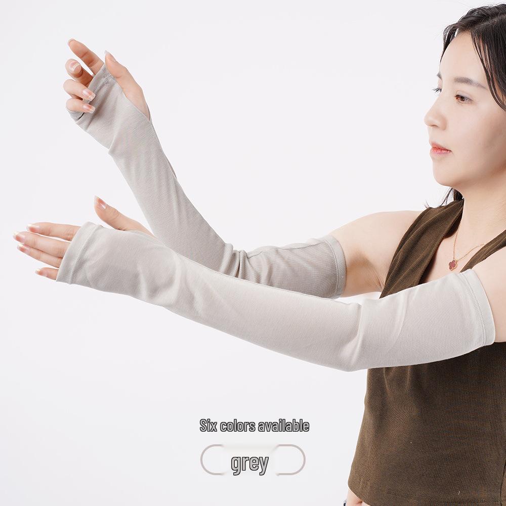 Women's Tencel Sun Protection Ice Sleeves - UV-Resistant, Breathable Arm Covers for Summer Cycling and Driving