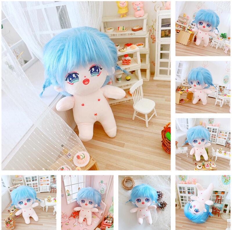 In Stock Ready to Ship 20 cm K-pop Plush Cotton Idol Dolls Naked Bare Doll With Plastic Bone PVC Skeleton Bracket