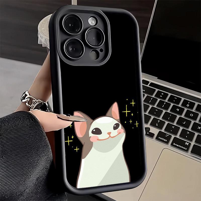 Phone Case for iPhone 17 Air 16E 15 16 Pro Max Funny Cats Fashion Style Cover 14 Plus 13 12 Mini Soft Shell Silicone Fundas