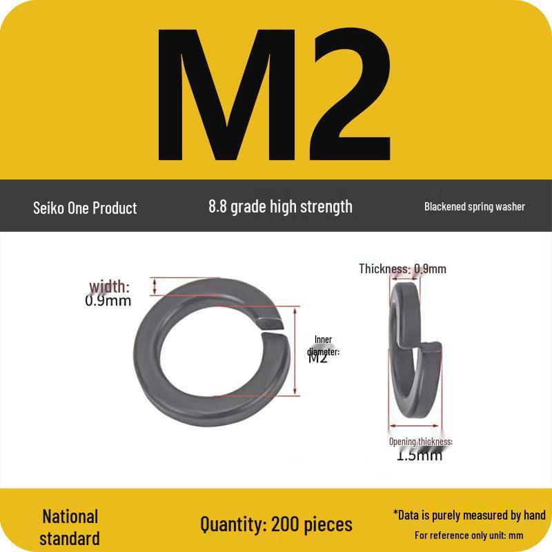 8.8 Grade Black Shock Absorbing Washer M3-M16