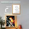 Anime Světelné Malování Měsíční Lampa Kyojuro Rengoku Kimetsu Demon Slayer LED Fotorámeček pro Pokojové Nástěnné Umění Hoom Deco No Yaiba Dárky