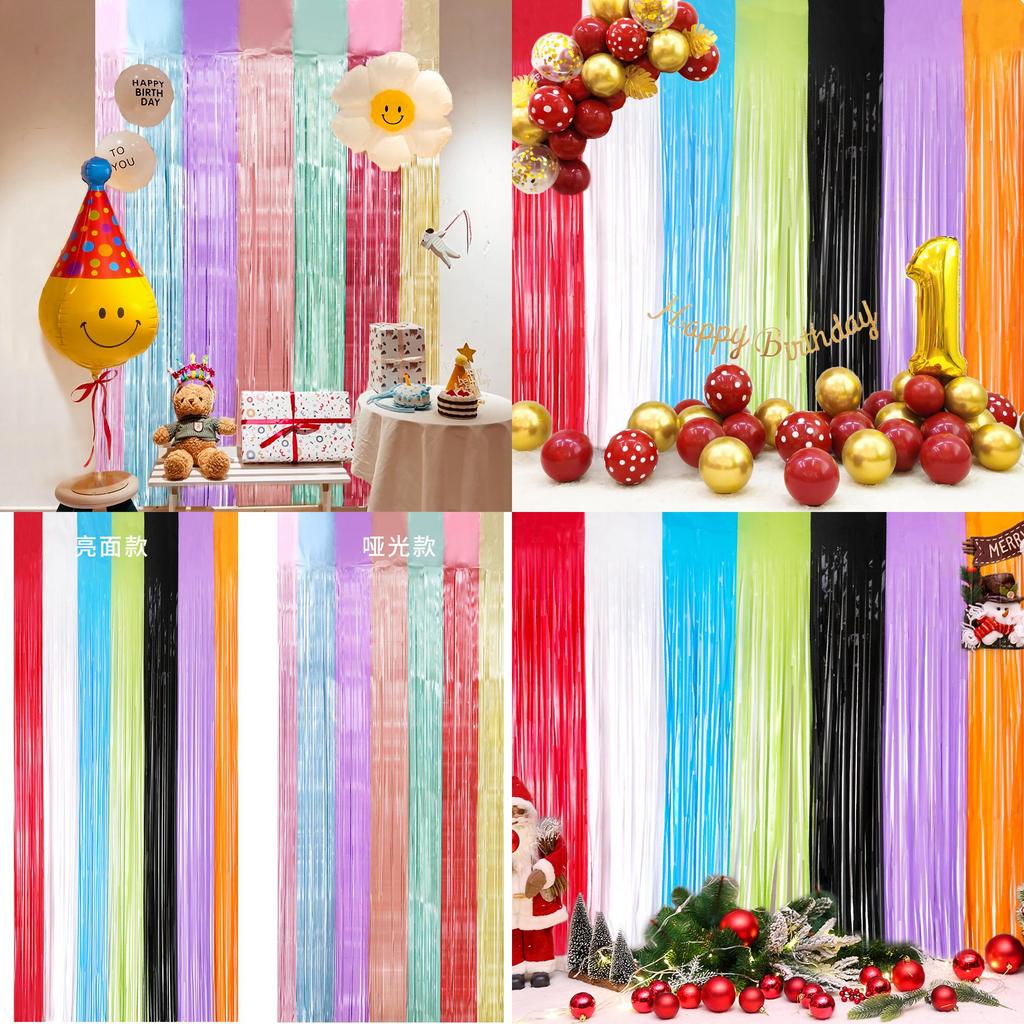 Stunning Matte Rainbow Rain Curtain Decorative Backdrop For Party Festivities