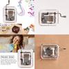 Transparent Diy Mini Music Box With Hand Cranking Music Movement For Christmas