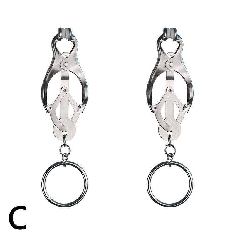 Adjustable Clitoris Nipples Clamps Sexy Labia Breast Massager Stimulate Flogger Adult Games Slaves Accessories Sexy Toys