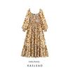 Kaslead New Women Clothes Western Style Fashion Simple Waist Hugging Temperament Long Sleeve Dress