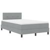 VidaXL Lit Box Spring avec Matelas Gris Clair 120x200 cm en Tissu 3338678