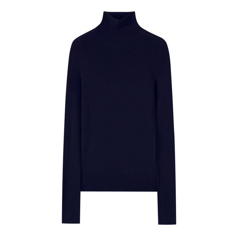 Women's Seamless Wool Turtleneck Knit Base Layer Shirt