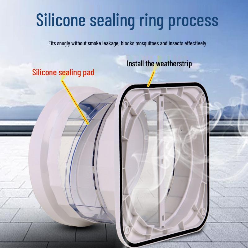 Universal One-Way Check Valve for Kitchen and Bathroom Exhaust Pipes