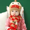Cozy Knit Baby Scarf And Hat Set Adorable Car Design For Boys And Girls