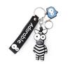 Charming Bug-eyed Giraffe Keychain Cute Cartoon Keyring Fashionable Gift