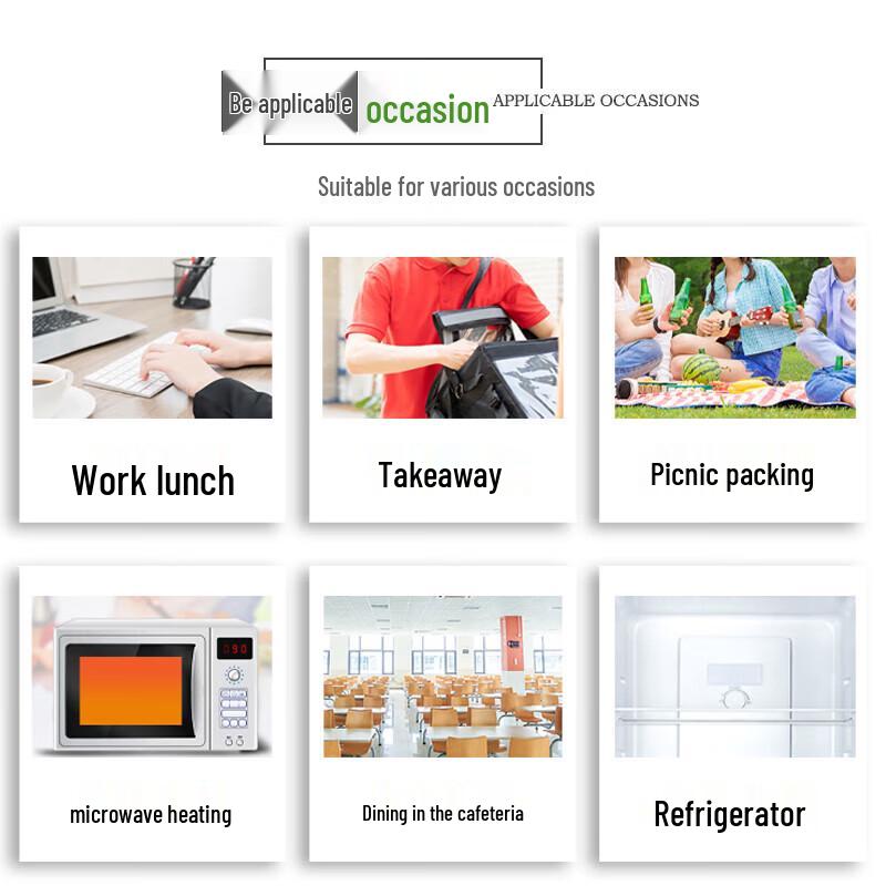 WS 5-Compartment Disposable Food Containers with Lids