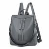 Casual Large Capacity PU Backpacks for Women Internal Compartment Solid Softback Bags Internal Zippered Pocket